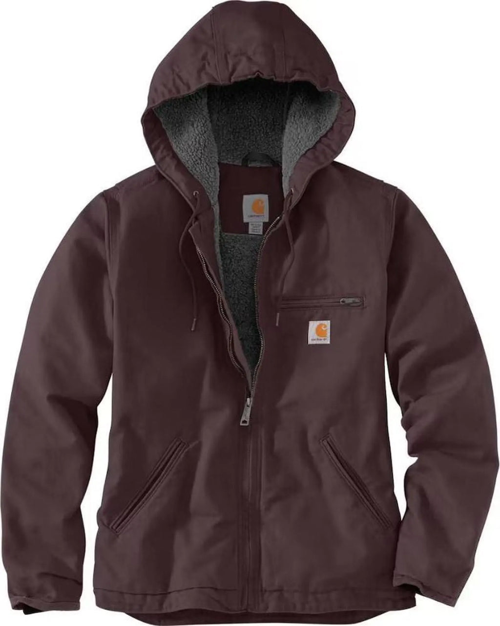 Carhartt Active Jacket, Hooded Sherpa Lined Canvas Work Coat, Dusty Rose Carhartt Streetwear