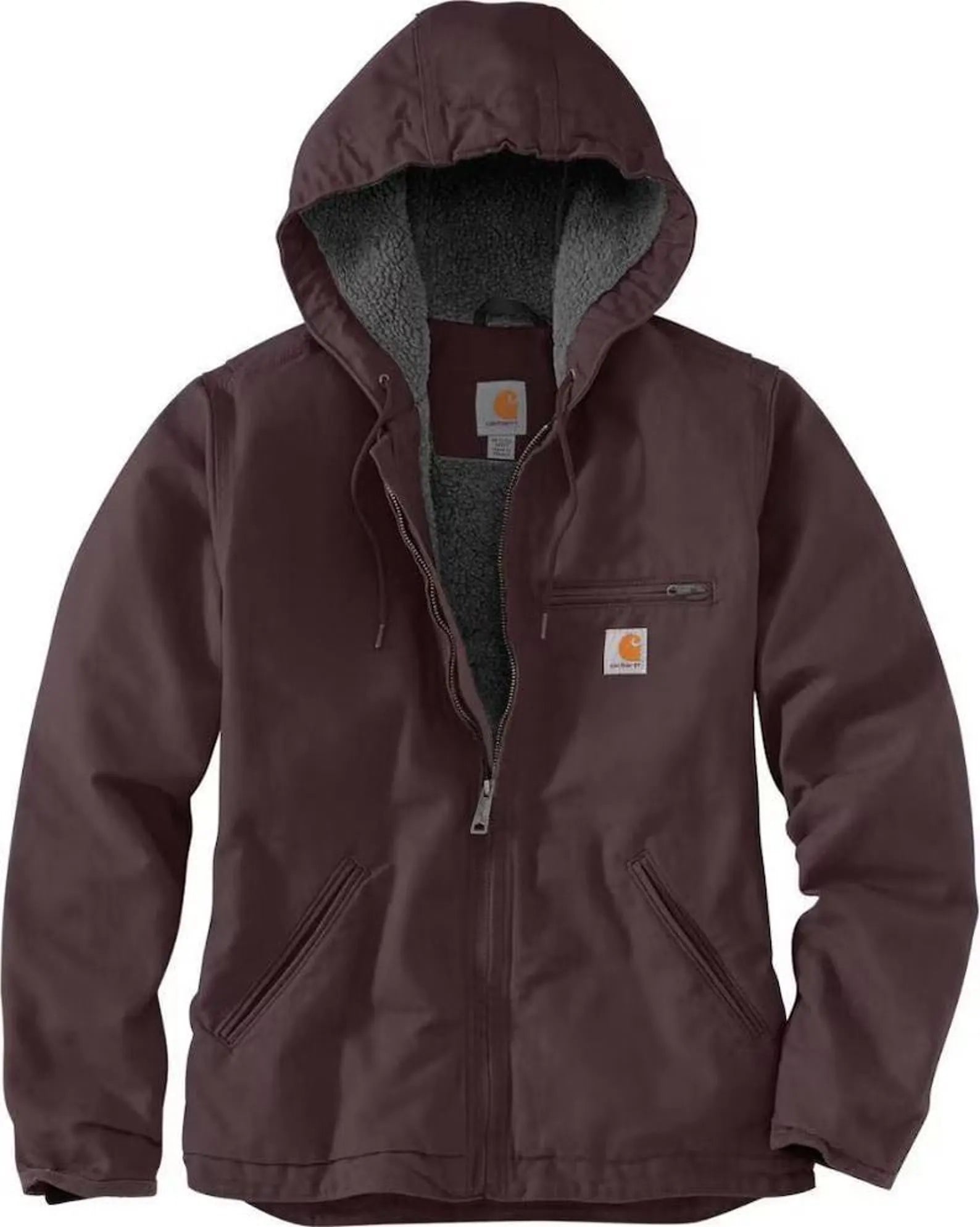 Carhartt Active Jacket, Hooded Sherpa Lined Canvas Work Coat, Dusty Rose Carhartt Streetwear