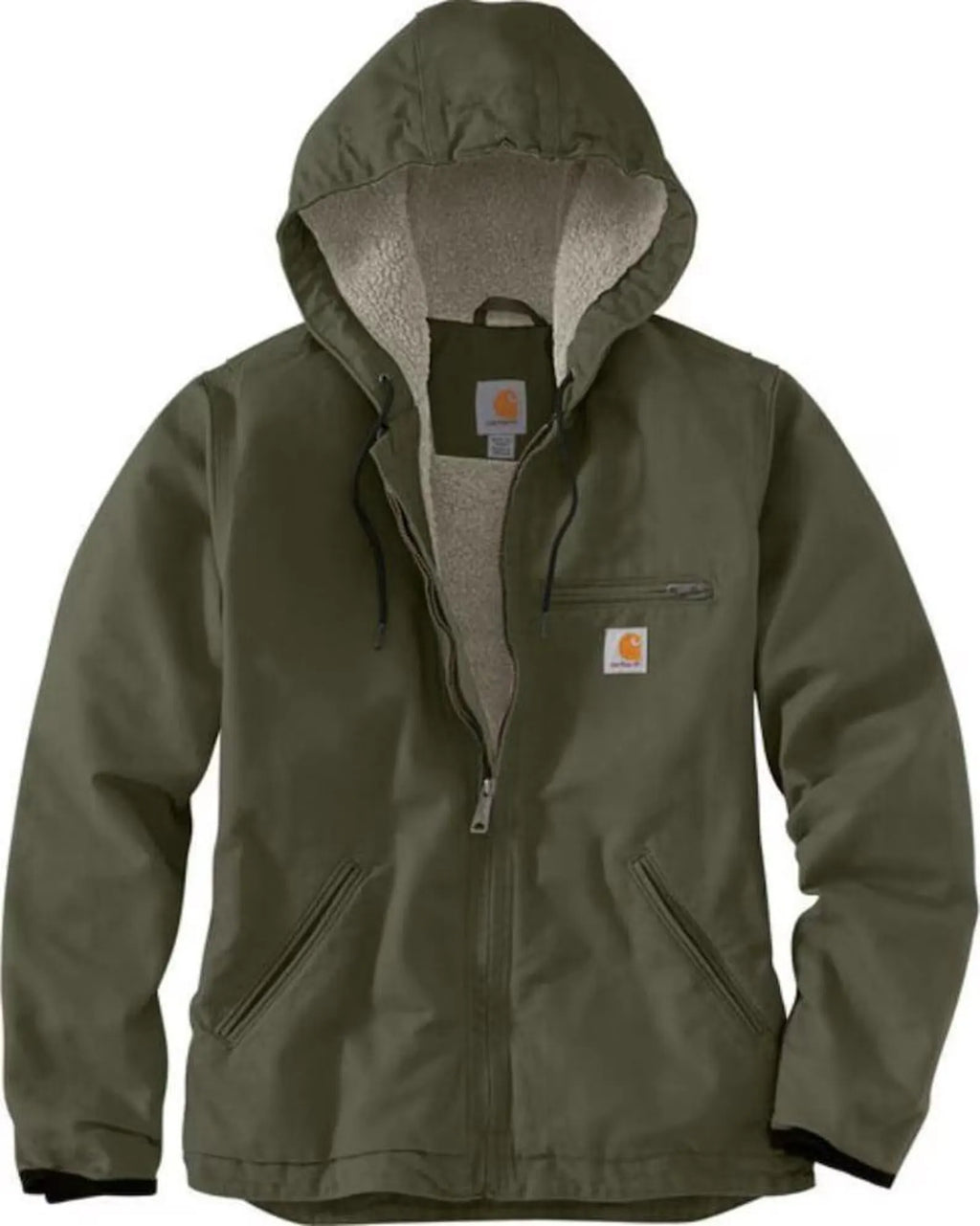 Carhartt Active Jacket, Hooded Sherpa Lined Canvas Work Coat, Dusty Rose Carhartt Streetwear