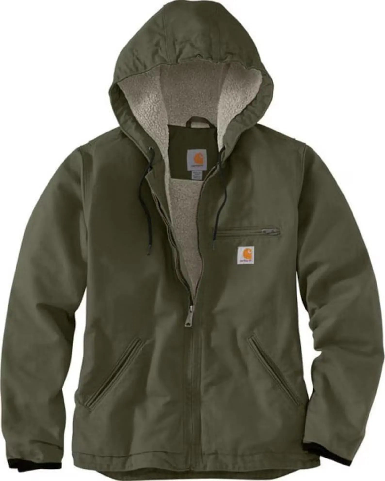Carhartt Active Jacket, Hooded Sherpa Lined Canvas Work Coat, Dusty Rose Carhartt Streetwear