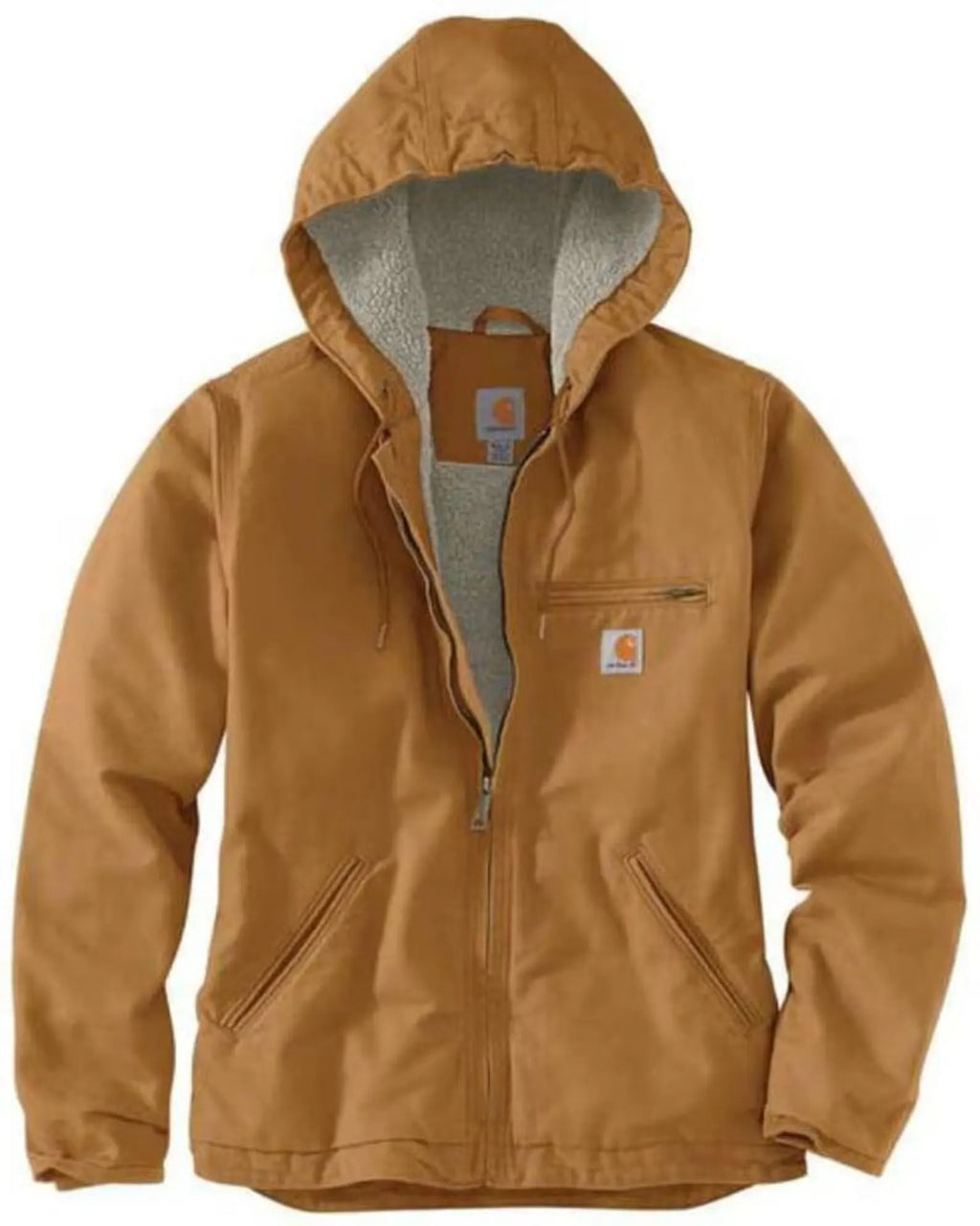 Carhartt Active Jacket, Hooded Sherpa Lined Canvas Work Coat, Dusty Rose Carhartt Streetwear