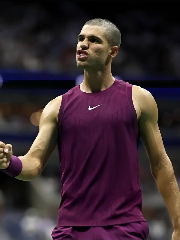 2025 US Open Carlos Carlos Alcaraz Purple Tank Top USA Jackets