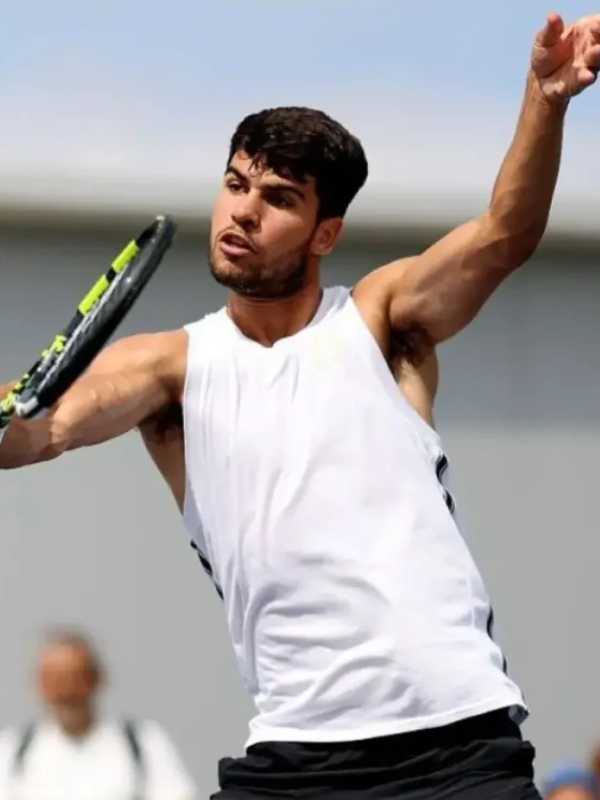 Carlos Alcaraz Training Session 2025 White Tank Top WorthVee
