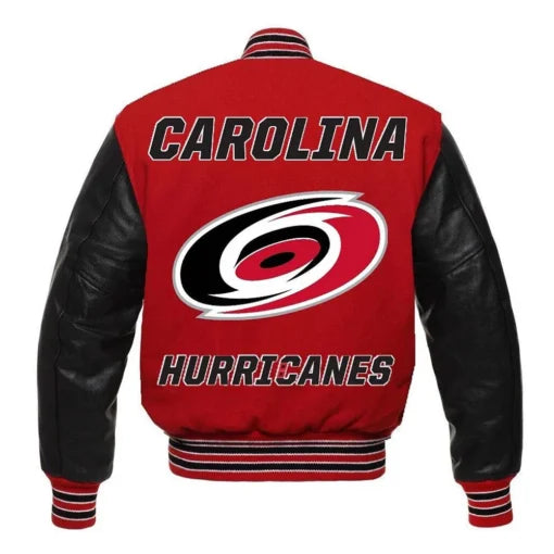 Carolina Hurricanes Varsity Red and Black Jacket