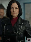 Carrie-Anne Moss FUBAR S02 Black Leather Jacket Clanton Jacket