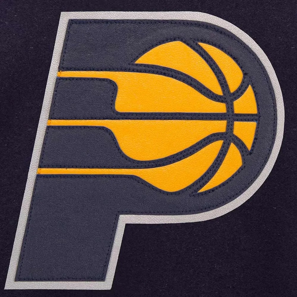 Indiana Pacers Navy/Charcoal Varsity Wool Jacket WorthVee