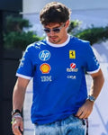 Charles Leclerc F1 Grand Prix Of Italy Blue T-shirt WorthVee