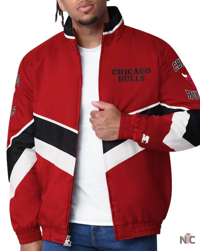 Chicago Bulls Captain Red Varsity Satin Jacket Clanton Jacket