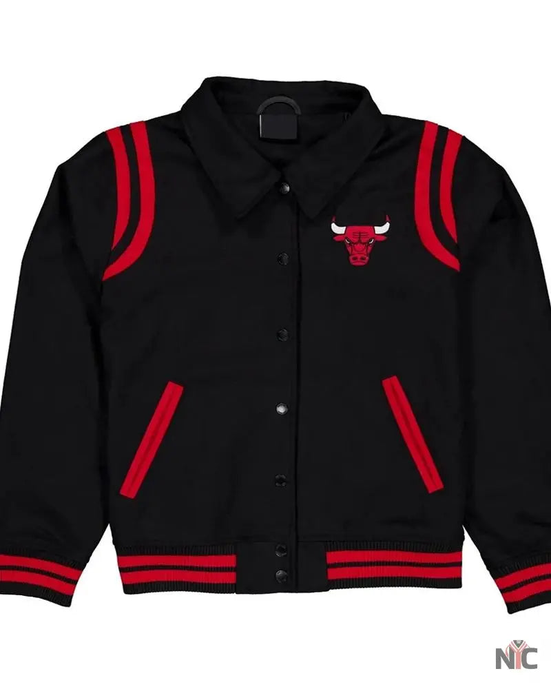 Chicago Bulls Sport Night Teddy Varsity Jacket Clanton Jacket