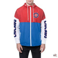 Chicago Cubs Color Block Royal/Red Hoodie Windbreaker Clanton Jacket