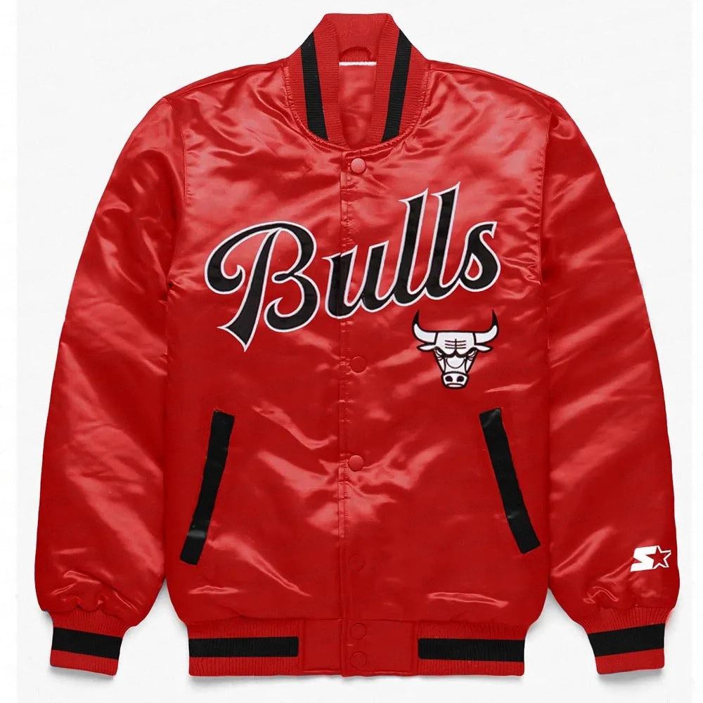 Chicago Bulls Exclusive Red Satin Jacket WorthVee