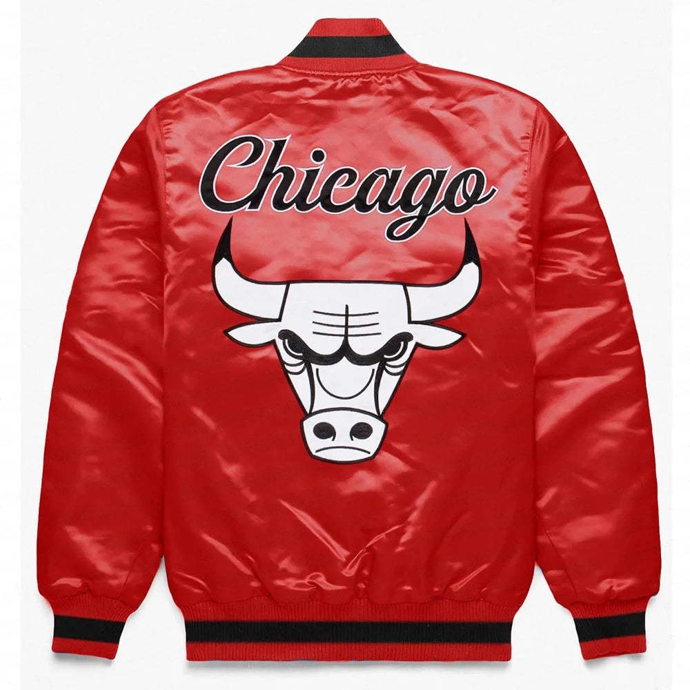 Chicago Bulls Exclusive Red Satin Jacket WorthVee