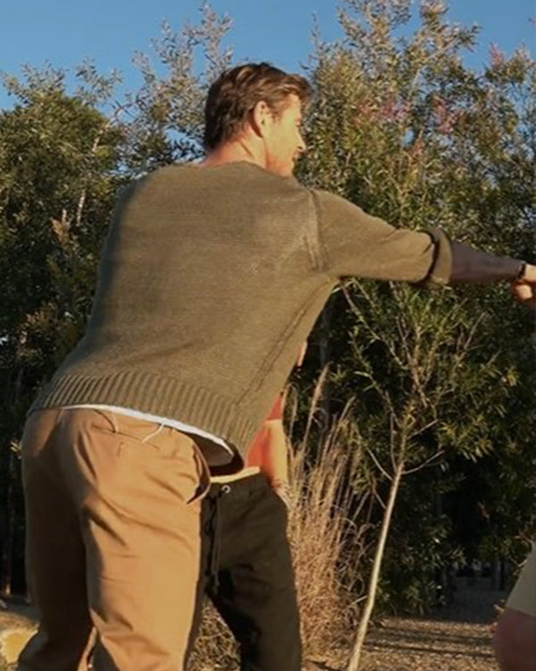 Chris Hemsworth A Road Trip to Remember Grey Sweater