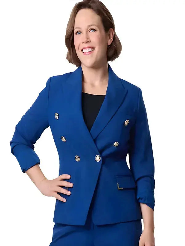 Christmas Above the Clouds 2025 Erin Krakow Blue Blazer WorthVee