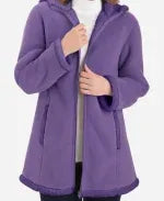 Christmas Fleece Hooded Coat