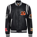 Cincinnati Bengals Jeff Hamilton Black Leather Varsity Jacket WorthVee