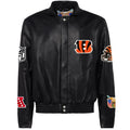 Cincinnati Bengals Jeff Hamilton Leather Varsity Jacket WorthVee