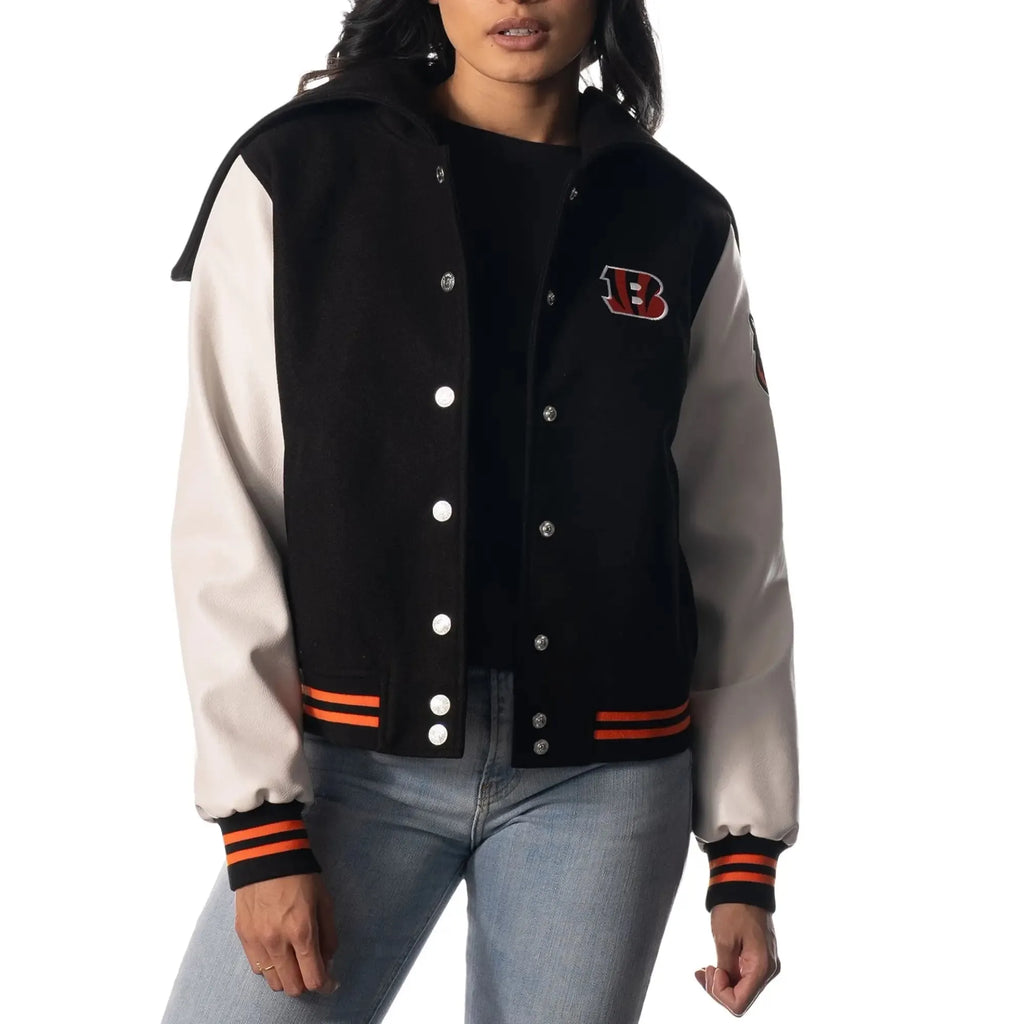 Cincinnati Bengals Sailor Full-Snap Hooded Varsity Jacket