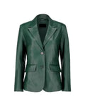 Classic Green Leather Blazer WorthVee