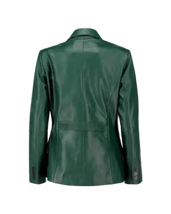 Classic Green Leather Blazer WorthVee