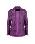 Classic Purple Leather Blazer WorthVee