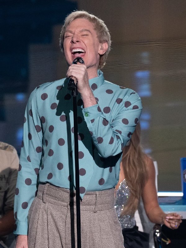 Clay Aiken American Idol S24 Blue Polka Dot Shirt WorthVee