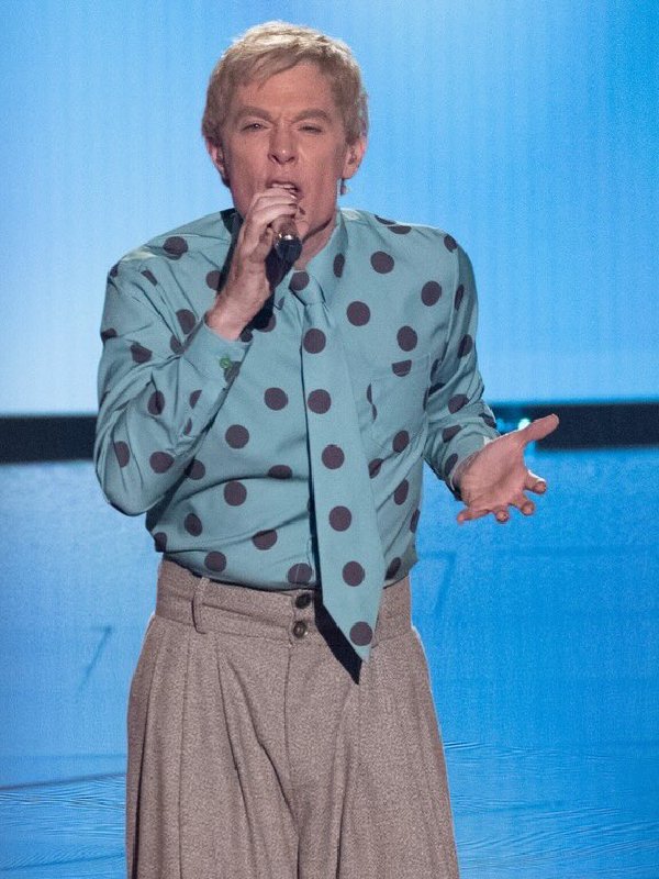 Clay Aiken American Idol S24 Blue Polka Dot Shirt WorthVee
