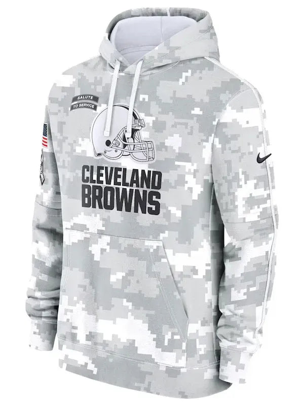 Cleveland Browns Salute To Service Camo 2024 Hoodie