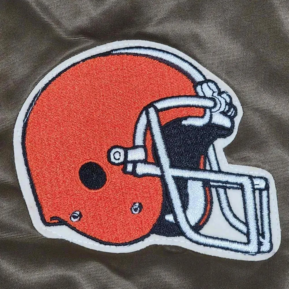 Cleveland Browns 80s Bomber Satin Jacket WorthVee