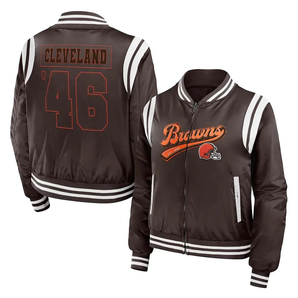 Cleveland Browns Bomber Full-Zip Jacket WorthVee