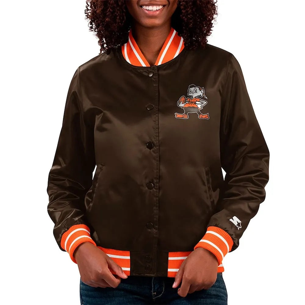 Cleveland Browns Full Count Satin Jacket WorthVee