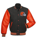 Cleveland Browns Grey and Orange Jacket WorthVee