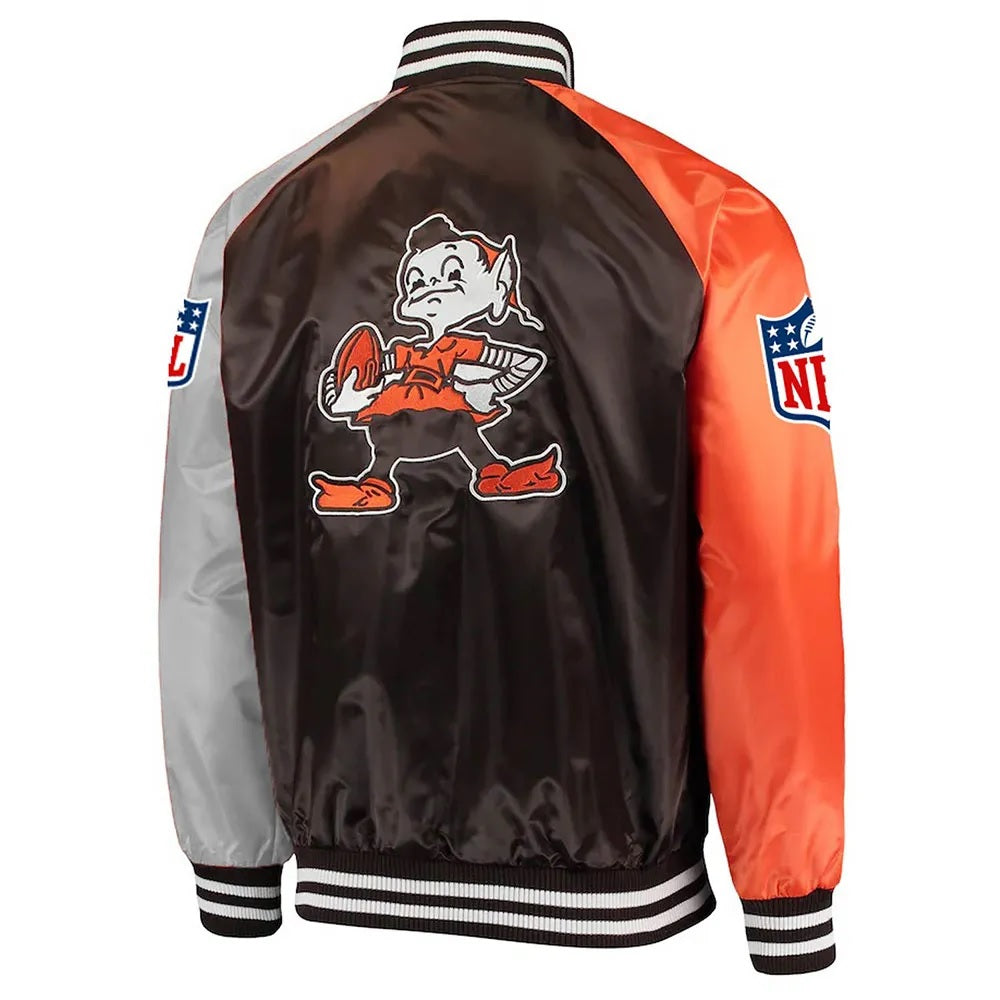 Cleveland Browns Lead Off Varsity Satin Jacket WorthVee