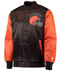Cleveland Browns Locker Room Throwback Satin Jacket WorthVee