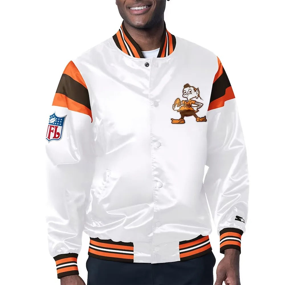 Cleveland Browns Midweight Satin Jacket WorthVee