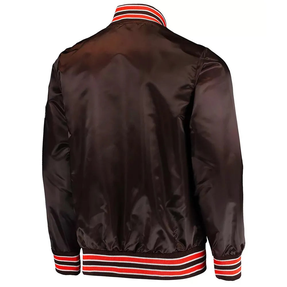 Cleveland Browns The Diamond Retro Satin Jacket WorthVee