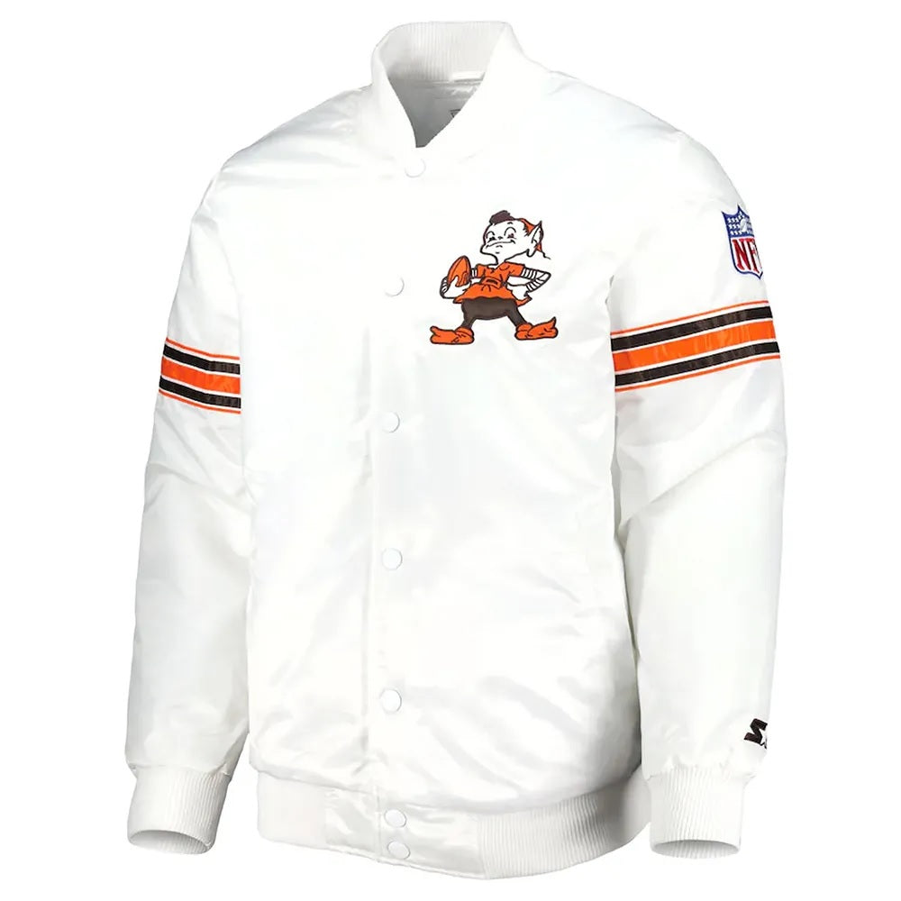 Cleveland Browns The Power Forward Satin Jacket WorthVee