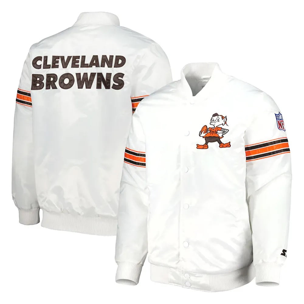 Cleveland Browns The Power Forward Satin Jacket WorthVee