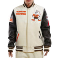 Cleveland Browns Wool and Leather Varsity Jacket WorthVee