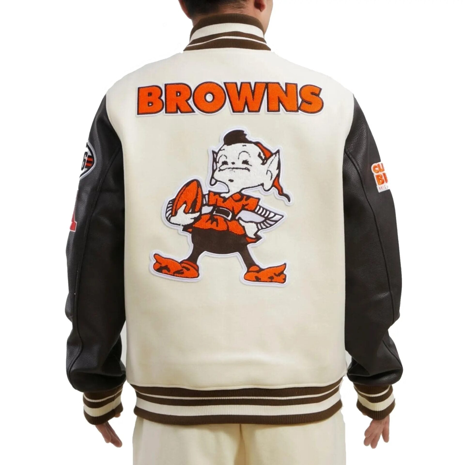 Cleveland Browns Wool and Leather Varsity Jacket WorthVee