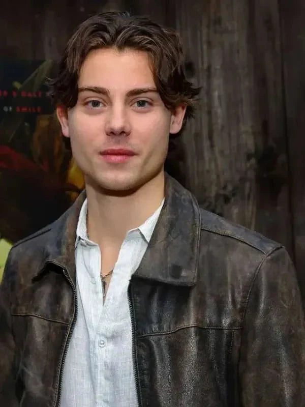 Clown in a Cornfield Carson MacCormac Brown Leather Jacket Clanton Jacket