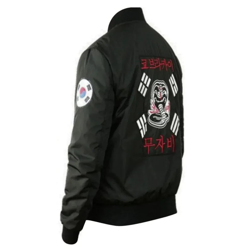 Cobra Kai John Kreese Black Bomber Jacket Clanton Jacket