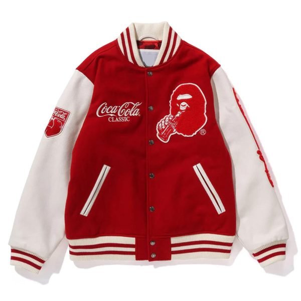 Coca Cola Red And White Wool Varsity Jacket Clanton Jacket