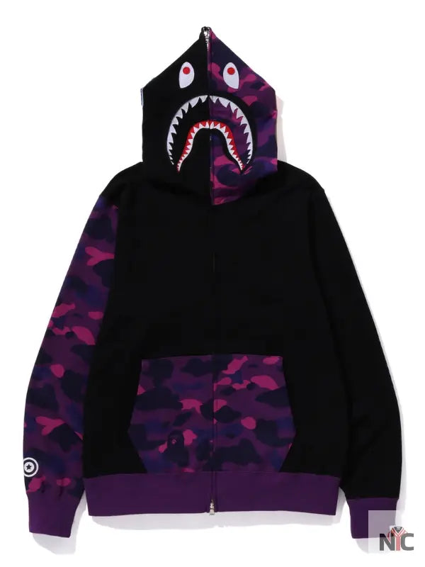Color Camo Shark Full Zip Hoodie Clanton Jacket