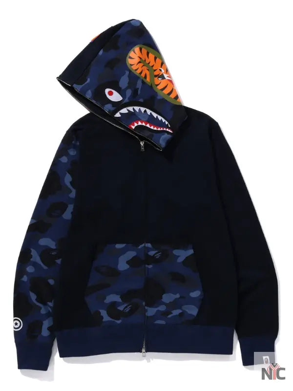 Color Camo Shark Full Zip Hoodie Clanton Jacket