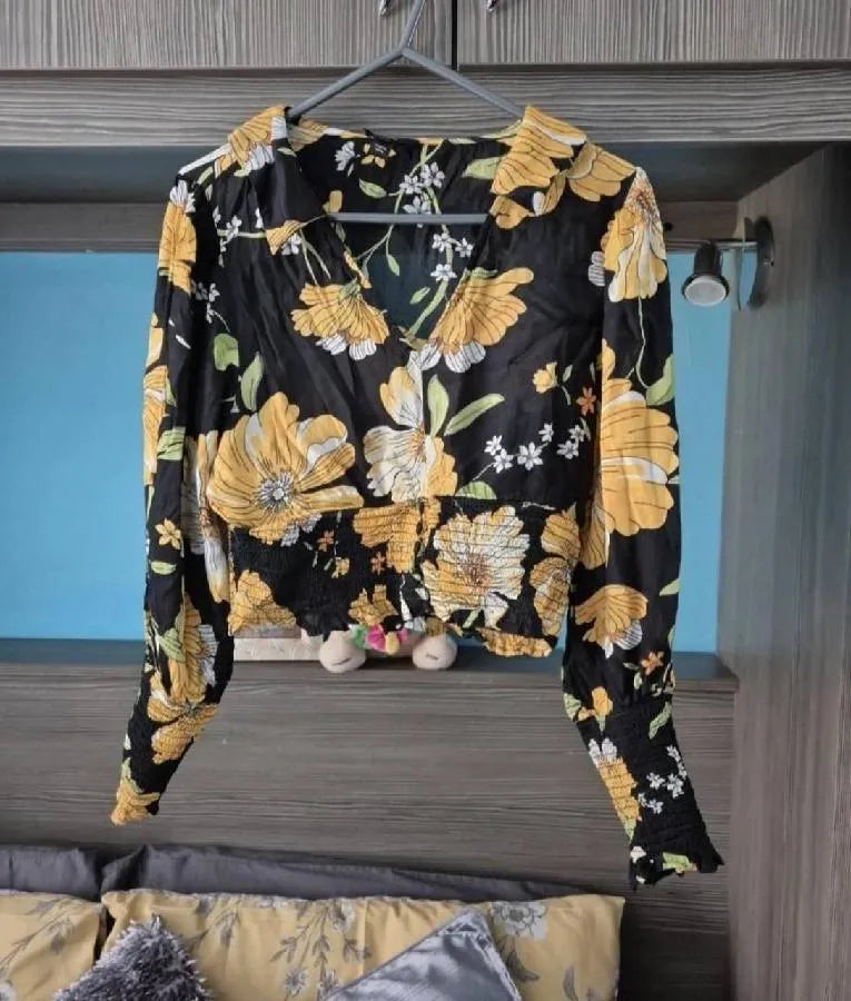 Coronation Street 2025 Sarah Black Floral Shirt
