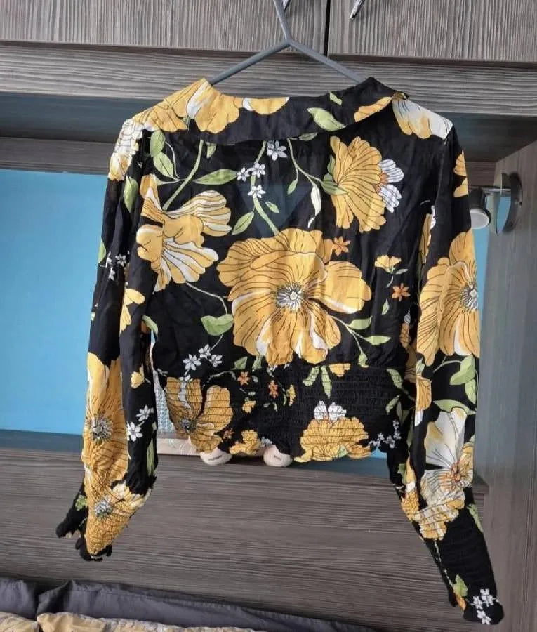 Coronation Street 2025 Sarah Black Floral Shirt