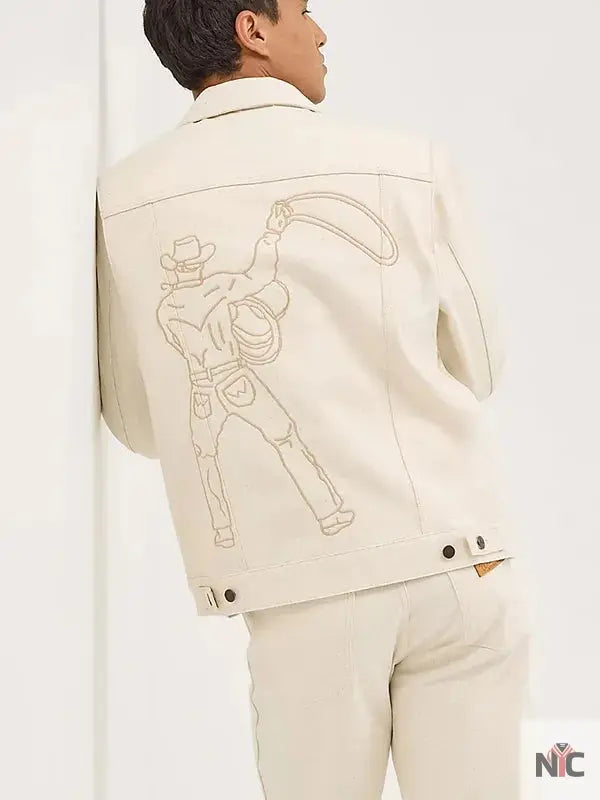 Cowboy 2025 Unisex Cream Denim Jacket Clanton Jacket