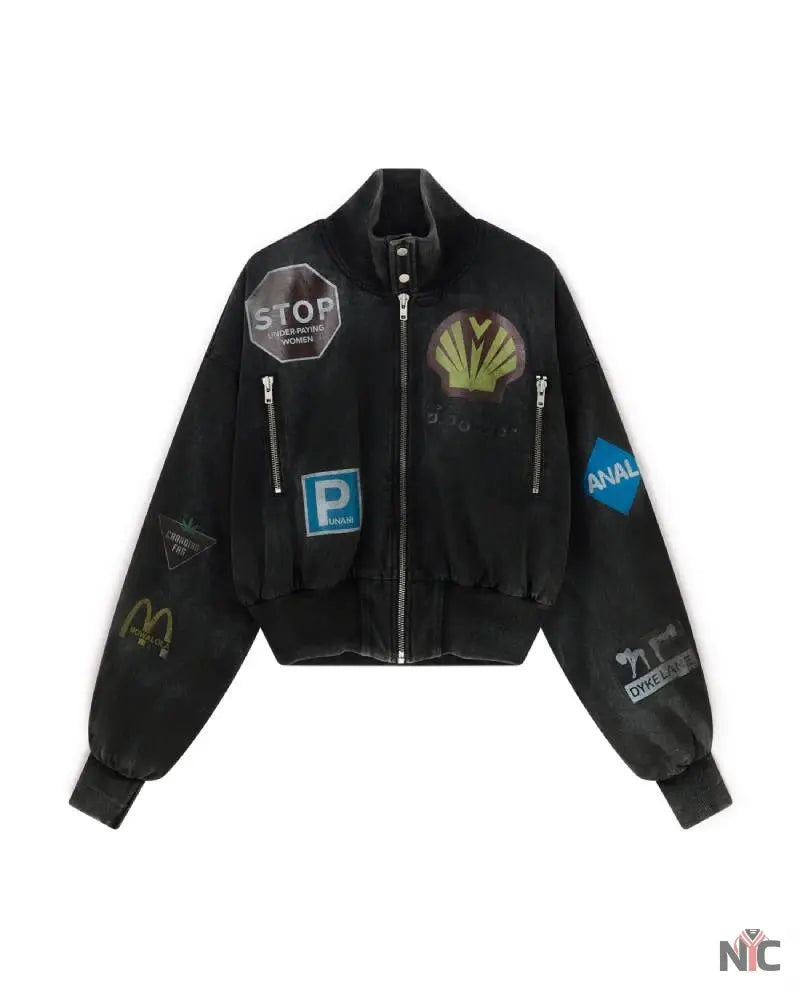 Crash Bomber Black Clanton Jacket