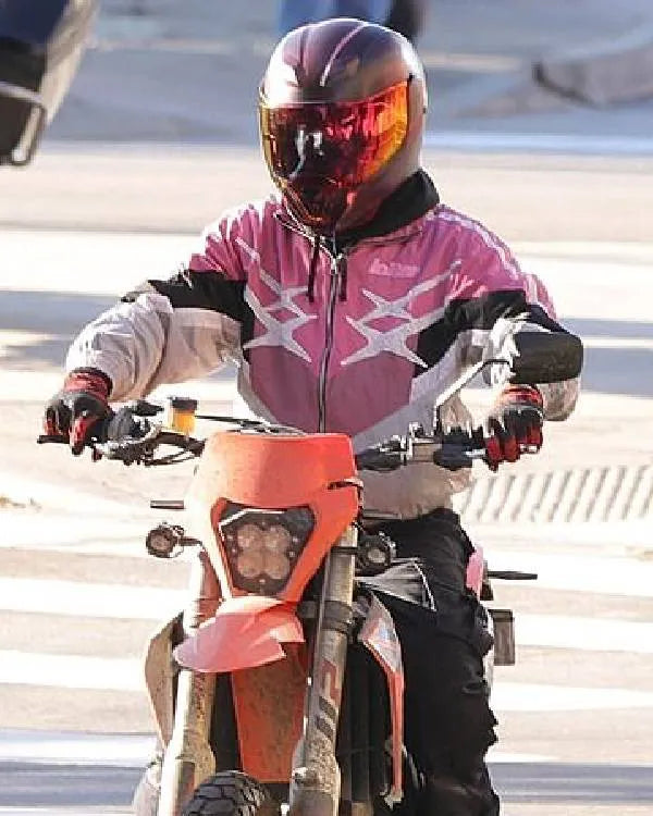 Crime 101 Barry Keoghan Pink Track Jacket